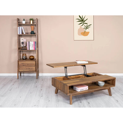 Gia Coffee Table by LH Imports in warm pecan. Made from unique in a transitional style.