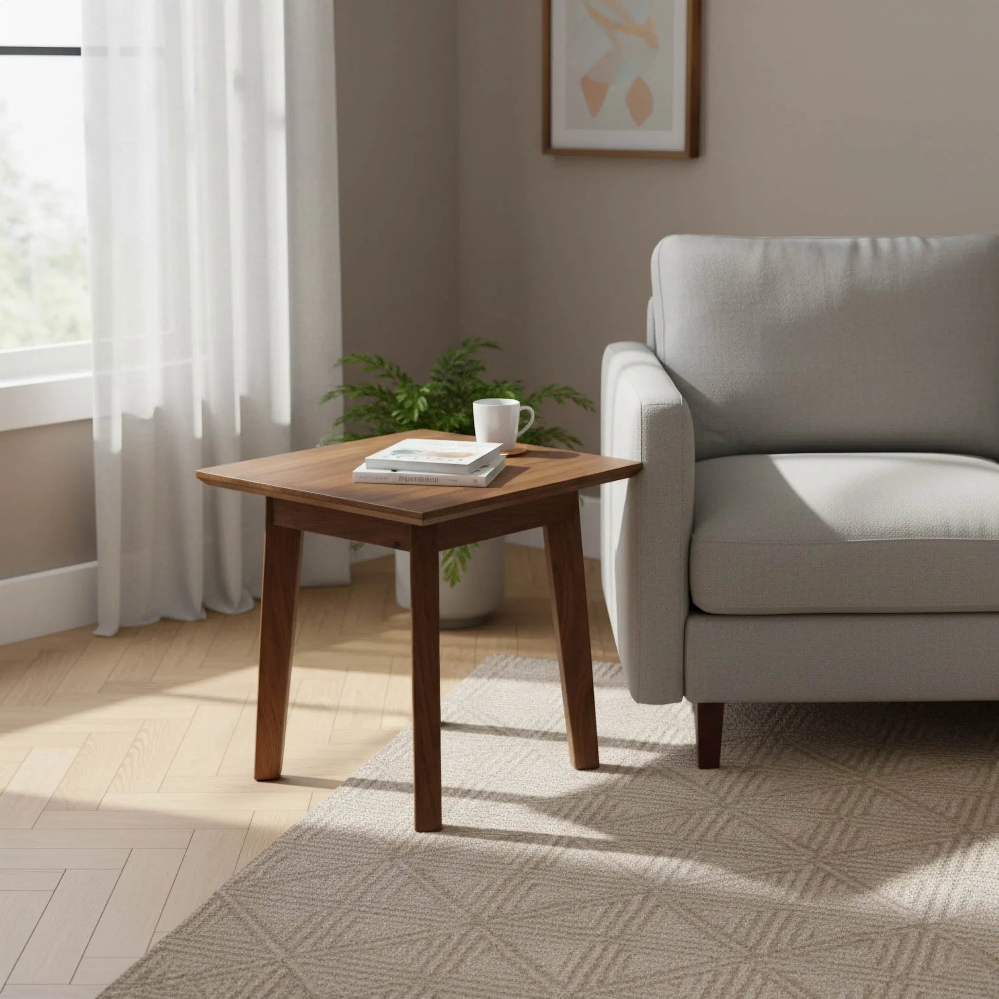 Gia Side Table by LH Imports. Made from acacia in a modern style.