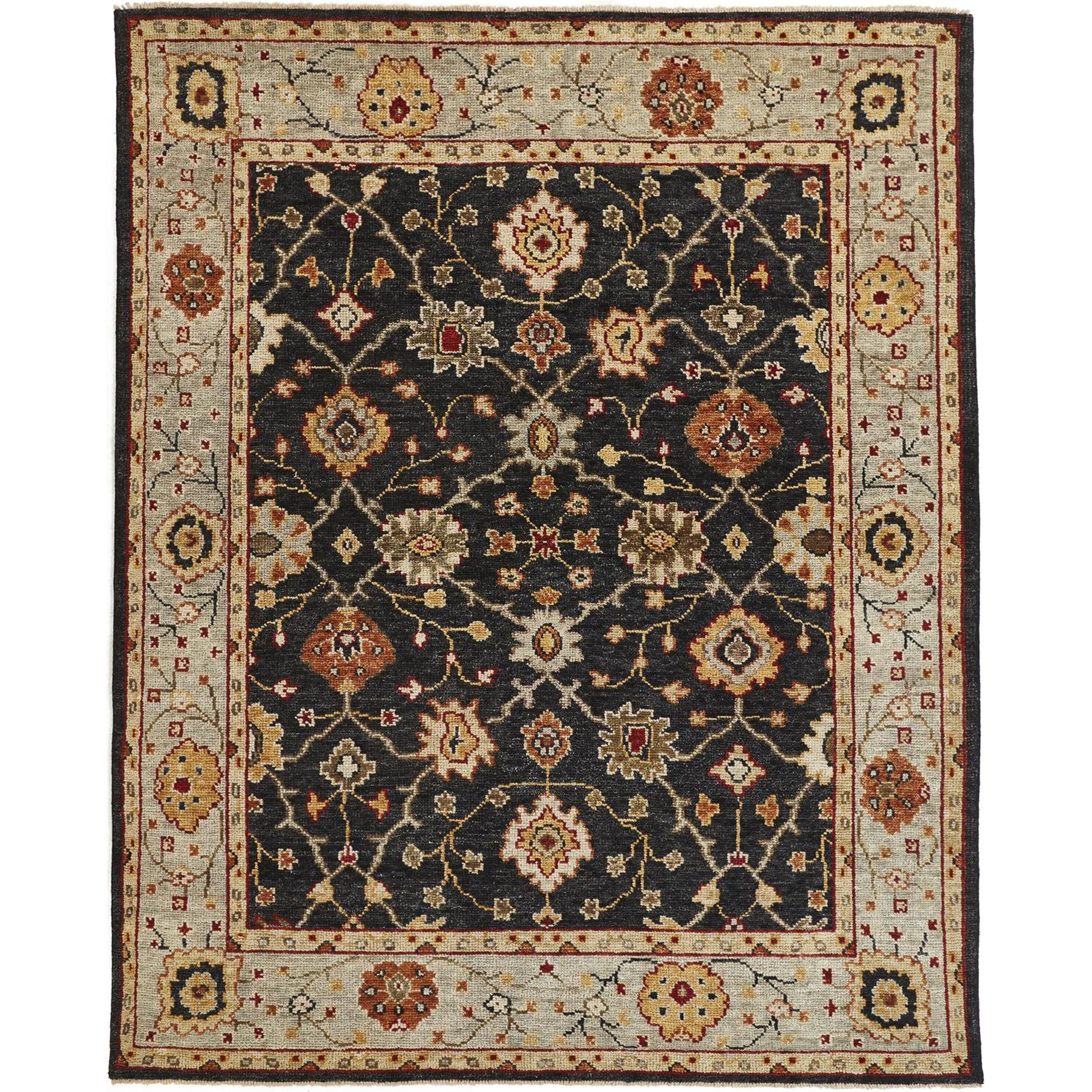 Carrington Traditional Oriental Rug - 6500F by Feizy in black, gold, gray. Made from wool in a unique style.
