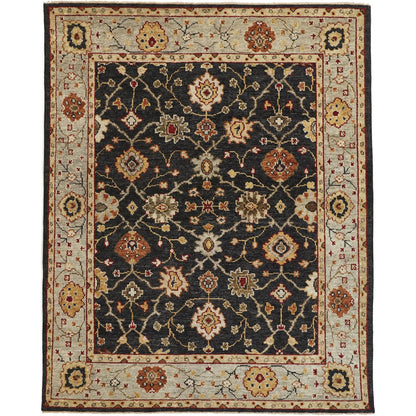 Carrington Traditional Oriental Rug - 6500F by Feizy in black, gold, gray. Made from wool in a unique style.