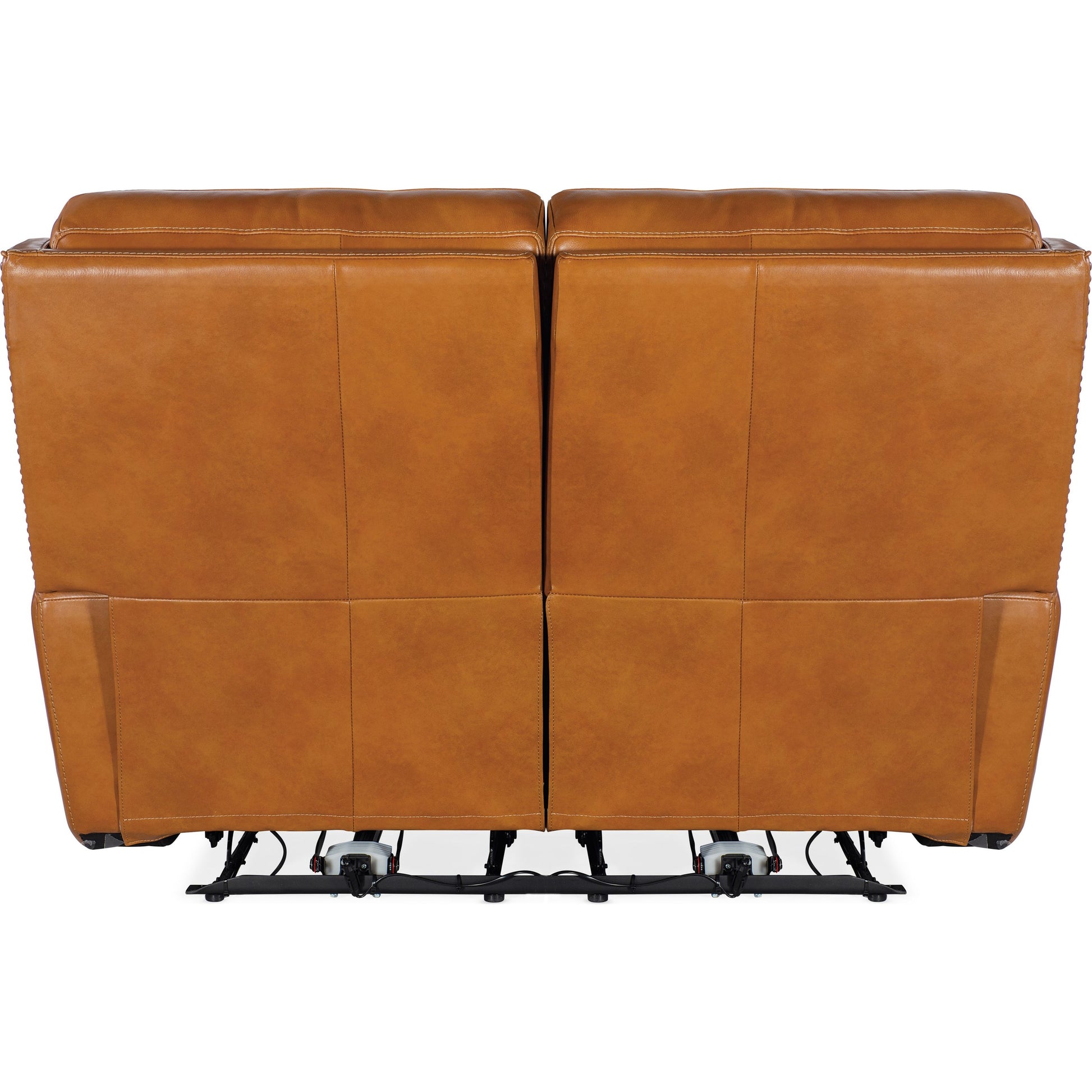 Ruthe Zero Gravity Power Recline Loveseat by Hooker Furniture. Made from leather in a traditional style.