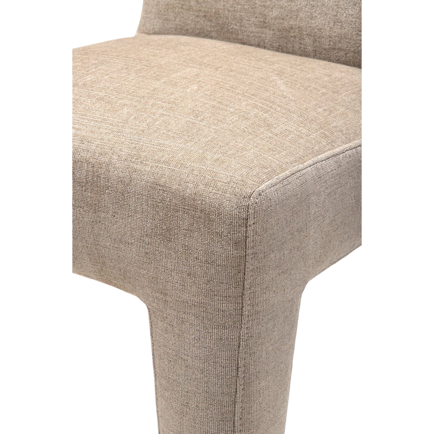 003 SI-2244416 | Closeup | Ginny Dining Chair 539529 (Set of 2) by Surya in base: taupe and natural. Made from polyester, plywood, polyurethane foam, dacron in a transitional style.