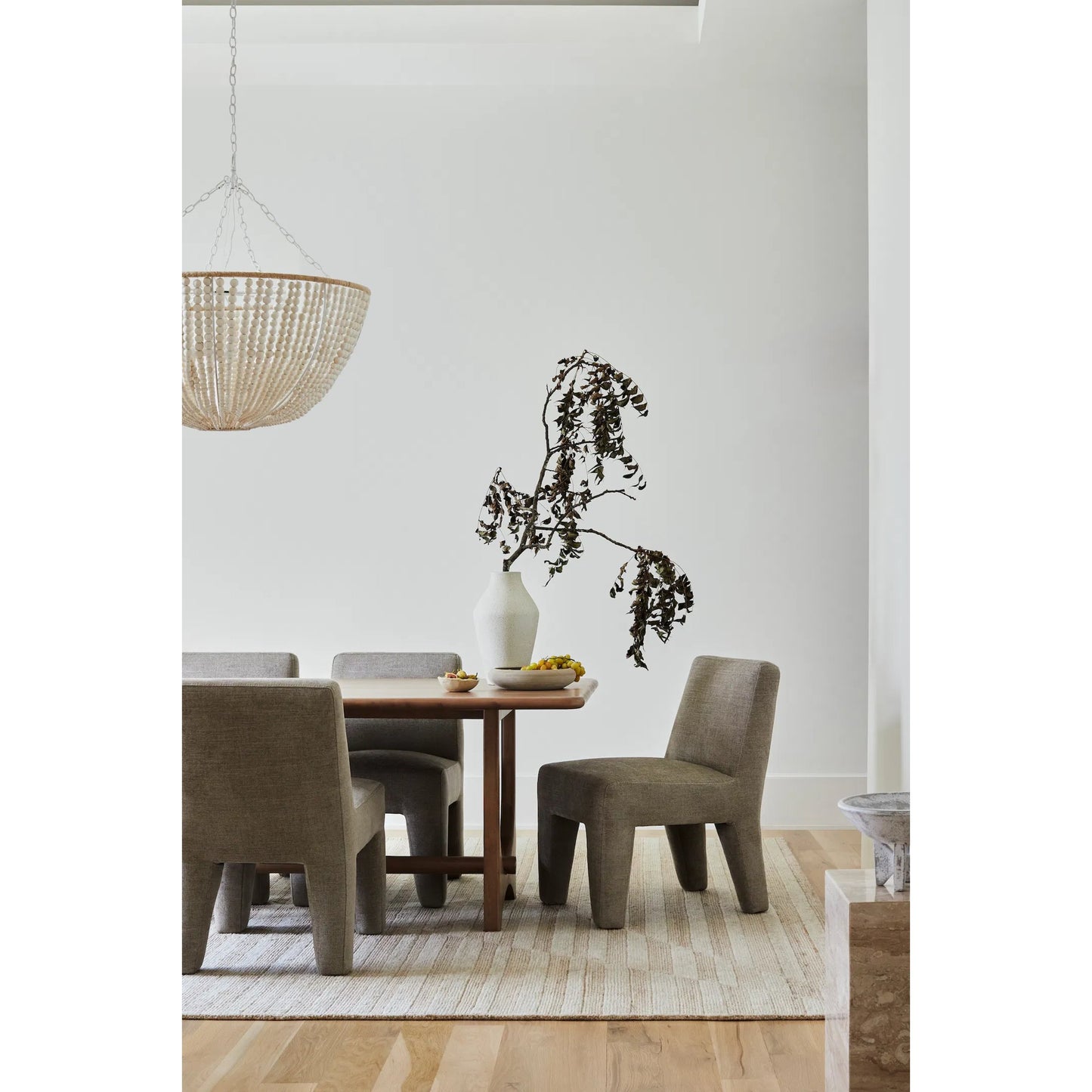 004 SI-2244416 | Lifestyle | Ginny Dining Chair 539529 (Set of 2) by Surya in base: taupe and natural. Made from polyester, plywood, polyurethane foam, dacron in a transitional style.