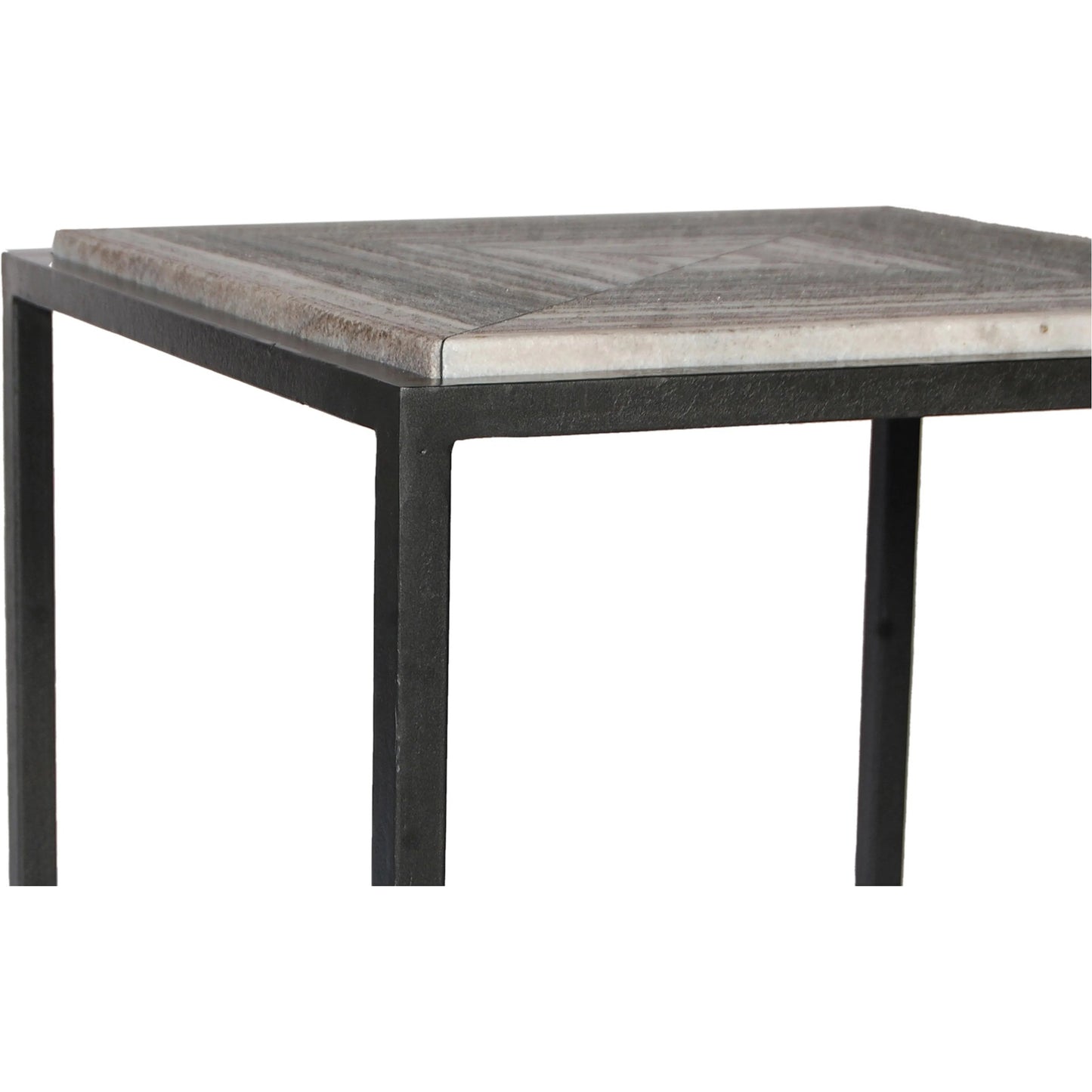 002 SI-2441588 | Additional Silo | Winslow Marble Side Table by Moe's Home Collection in grey. Made from grey marble top, iron frame in a unique style.