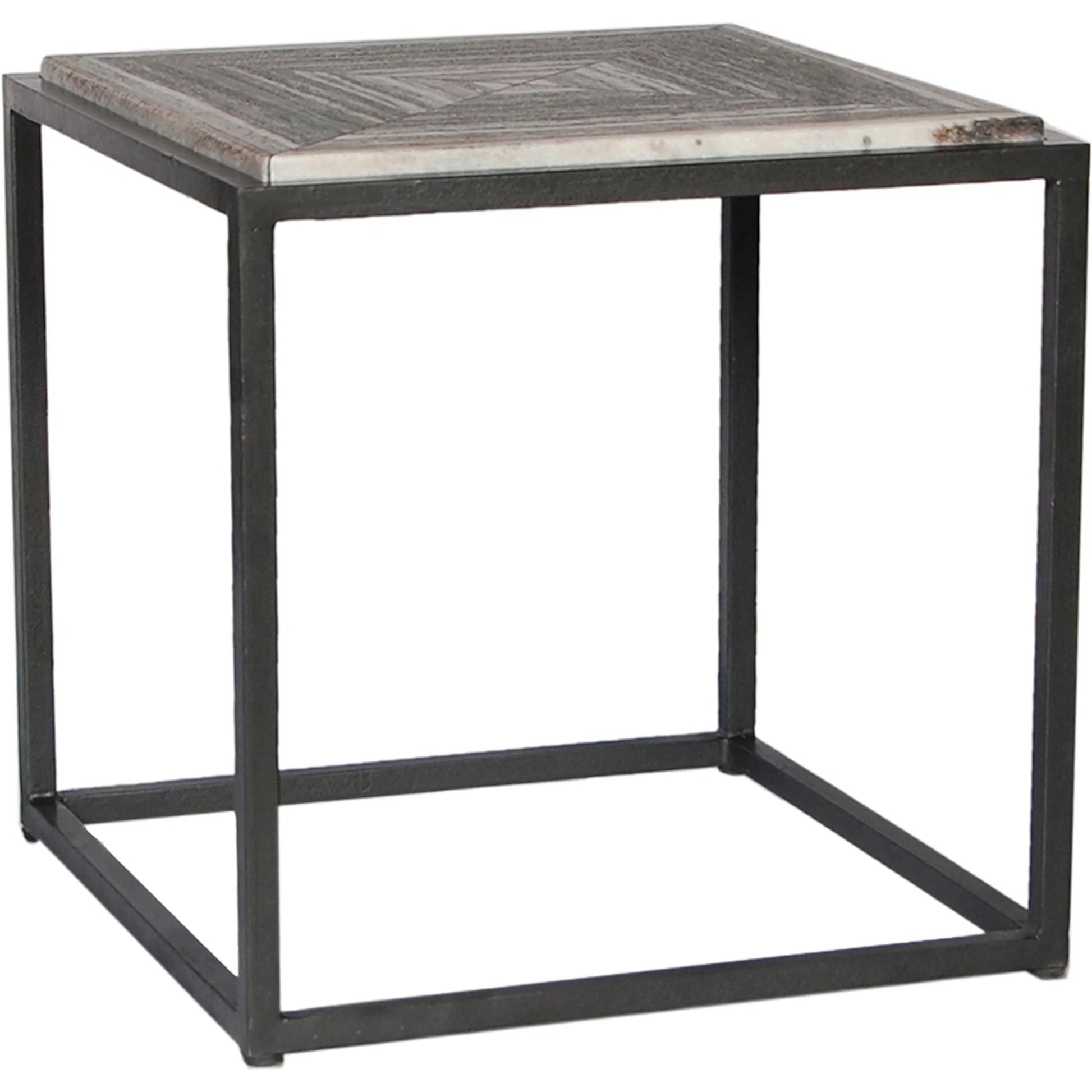 Winslow Marble Side Table by Moe's Home Collection in grey. Made from grey marble top, iron frame in a unique style.