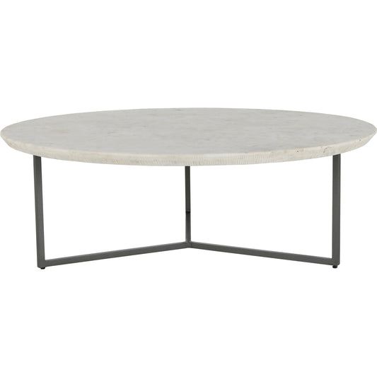 Chloe Coffee Table by Moe's Home Collection in white. Made from marble top, iron, mdf in a modern style.