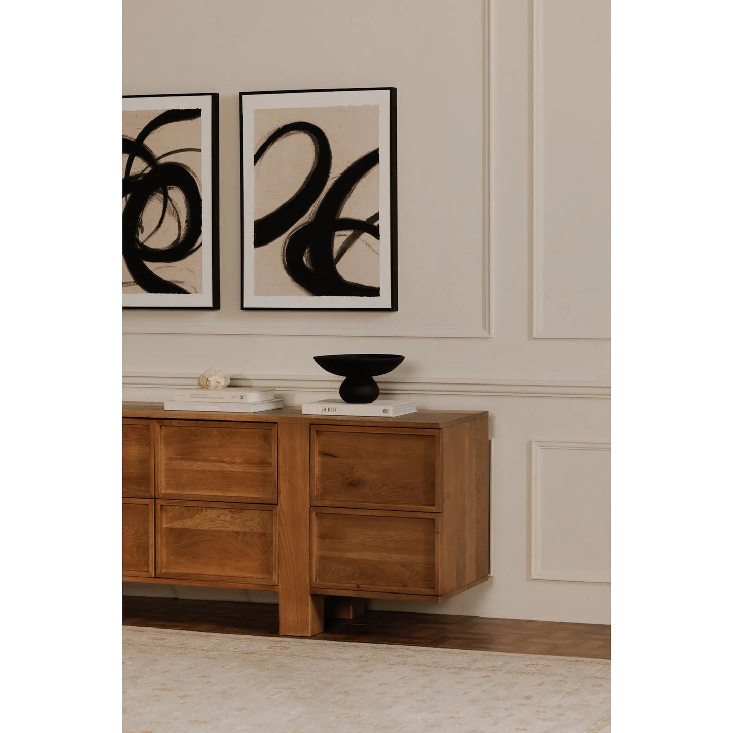 003 SI-2367902 | Lifestyle | Asha Decorative Bowl by Moe's Home Collection in black terracotta. Made from terracotta in a modern style.