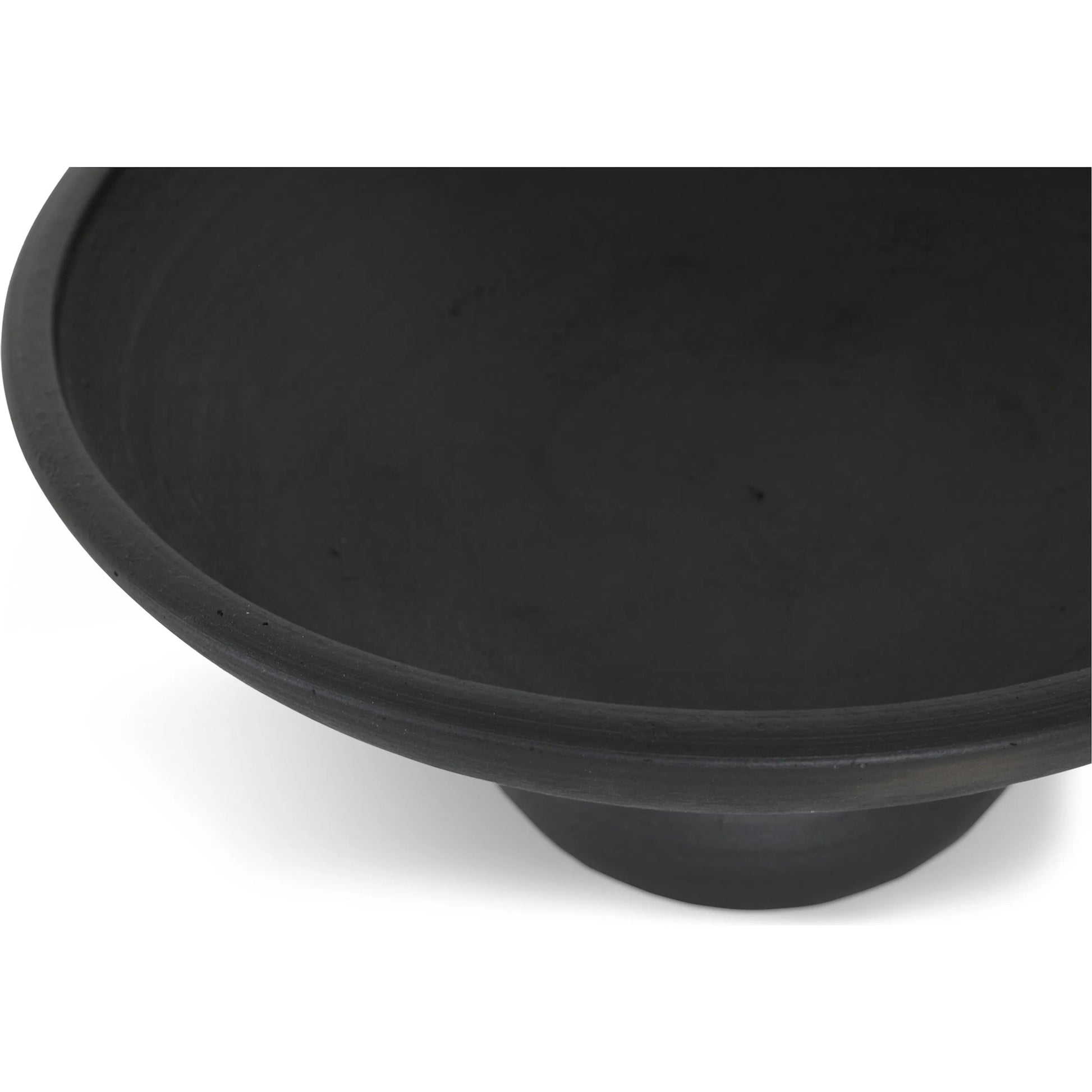 Asha Decorative Bowl by Moe's Home Collection in black terracotta. Made from terracotta in a modern style.