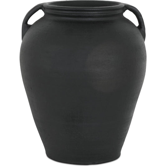 Jovi Vase by Moe's Home Collection in black. Made from terracotta in a unique style.