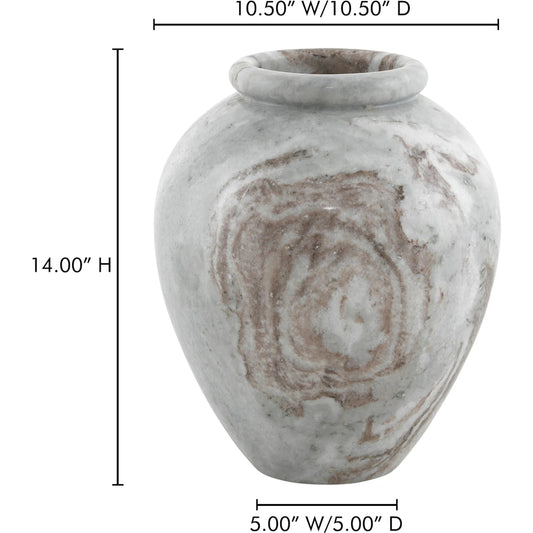 Didion Vase by Moe's Home Collection in brown. Made from torrento marble in a unique style.