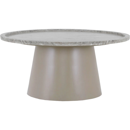 Kimberley Coffee Table by Moe's Home Collection in white. Made from antique white marble, mdf, iron in a transitional style.