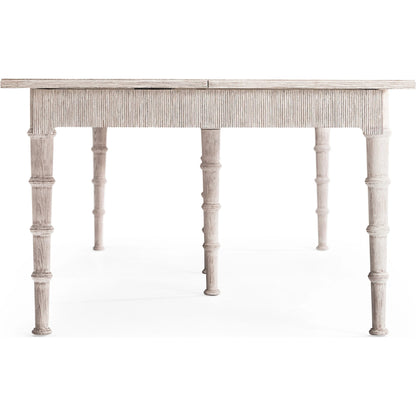 100" Bywater Extending Dining Table by Jonathan Charles in washed acacia. Made from acacia in a transitional style.