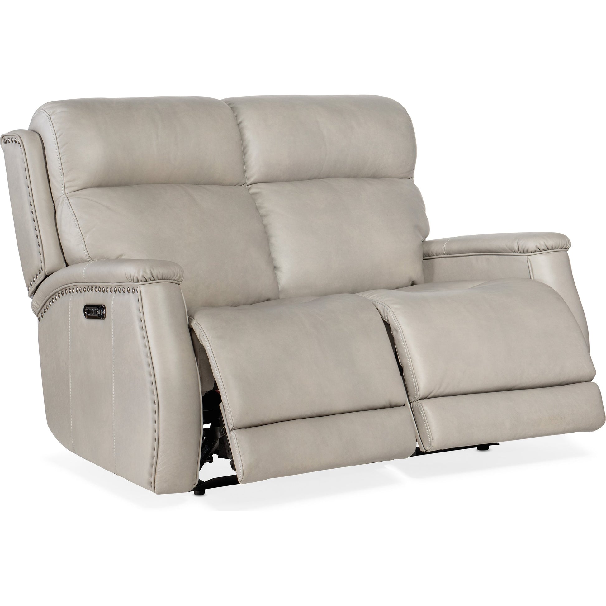 Rhea Zero Gravity Power Loveseat by Hooker Furniture. Made from leather in a traditional style.