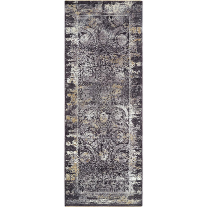 Gakko GKK-2303 Rug by Livabliss in black, ivory, gray, charcoal, tan. Made from polyester in a unique style.