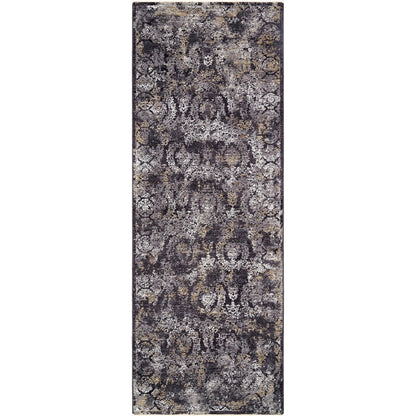 Gakko GKK-2304 Rug by Livabliss in black, gray, charcoal, tan. Made from polyester in a unique style.