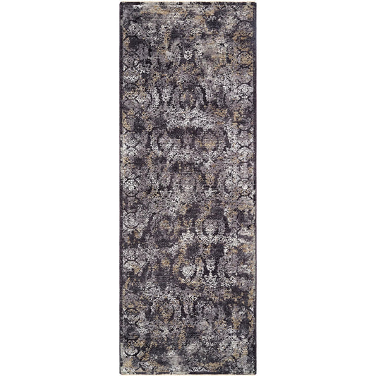 Gakko GKK-2304 Rug by Livabliss in black, gray, charcoal, tan. Made from polyester in a unique style.