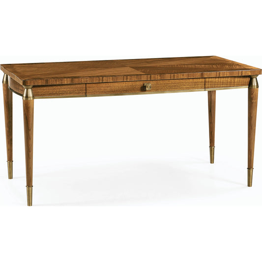 Toulouse Desk by Jonathan Charles in toulouse walnut. Made from walnut quarter figured veneer in a modern style.