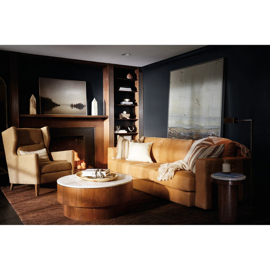 Vana Round Coffee Table by Hooker Furniture in medium walnut. Made from unique in a unique style.