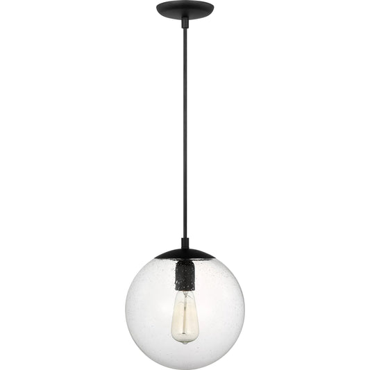 Leo - Hanging Globe Medium One Light Pendant by Visual Comfort & Co. in midnight black. Made from steel in a unique style.