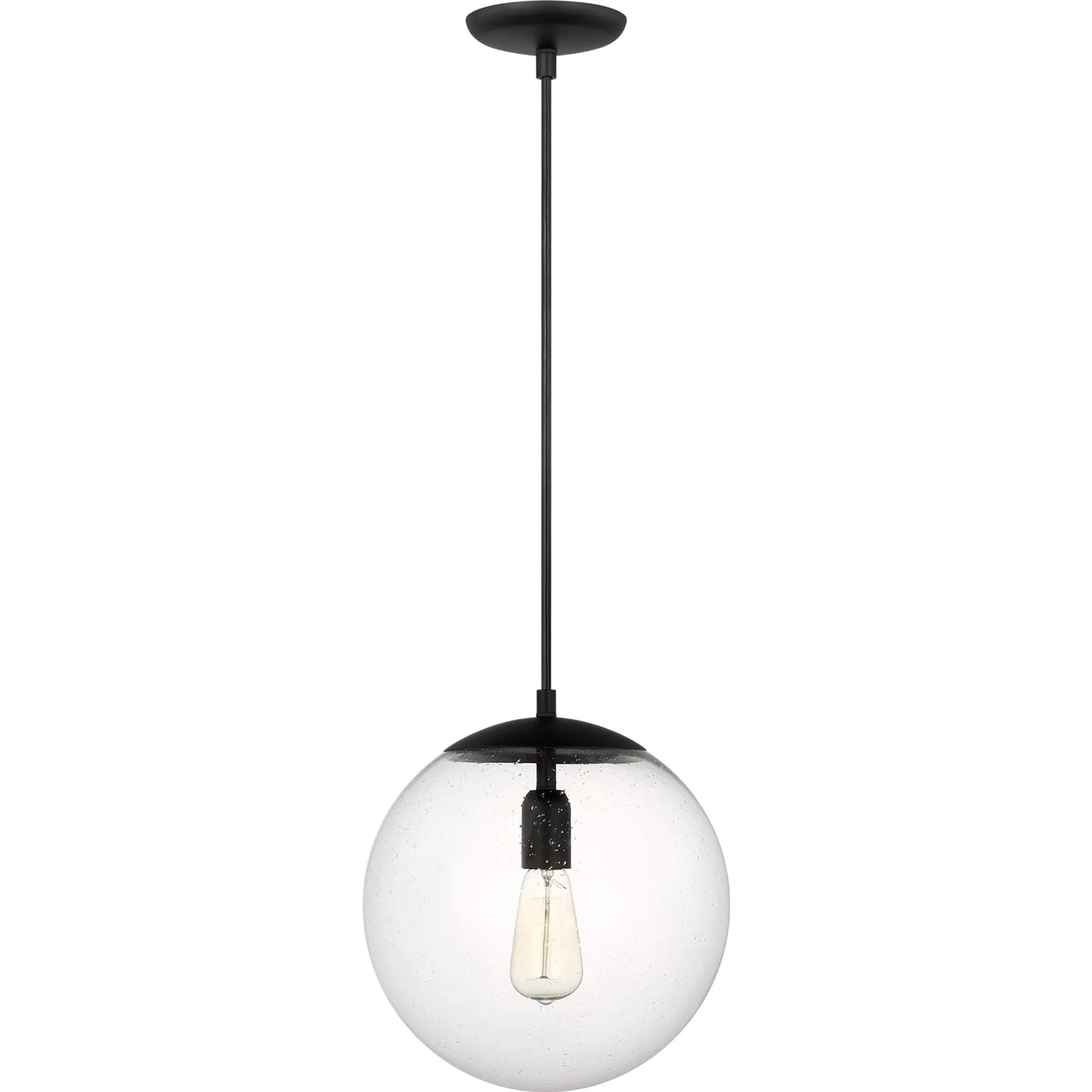001 SI-2237377 | Primary Silo | Leo - Hanging Globe Large One Light Pendant by Visual Comfort & Co. in midnight black. Made from steel in a unique style.