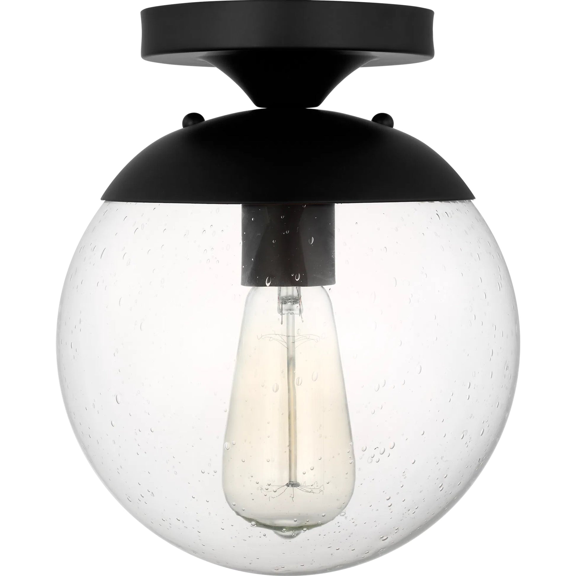 Leo Hanging Globe Extra Large One Light Pendant by Visual Comfort & Co. in midnight black. Made from steel in a modern style.