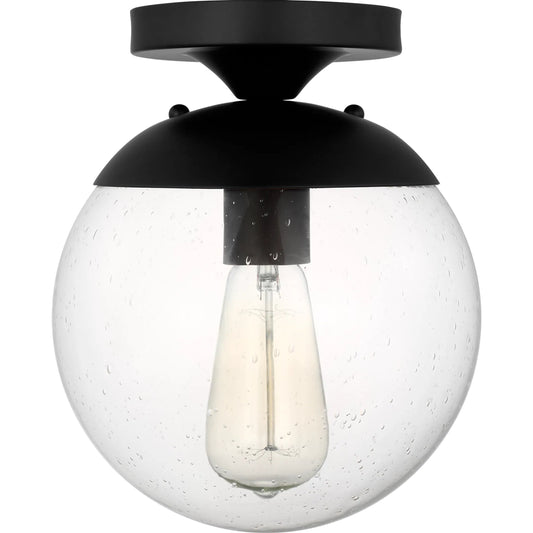 Leo Hanging Globe Extra Large One Light Pendant by Visual Comfort & Co. in midnight black. Made from steel in a unique style.