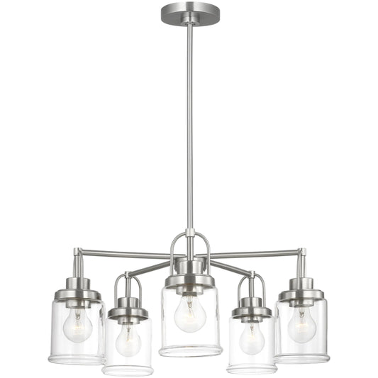 Anders Five Light Chandelier by Visual Comfort & Co.. Made from steel in a modern style.