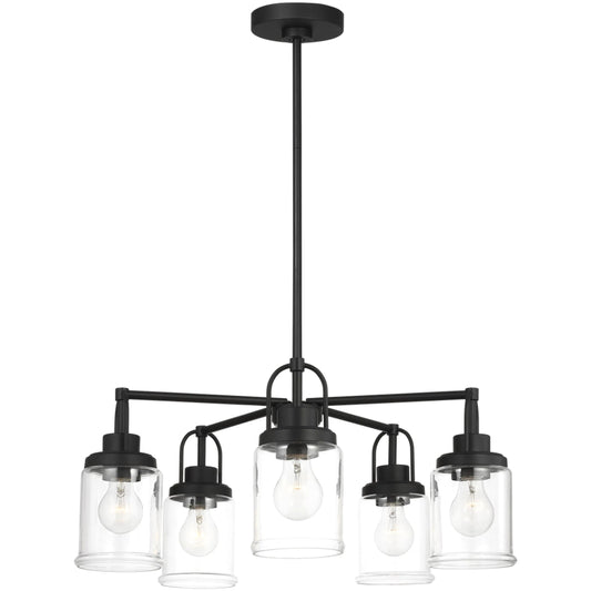 Anders Five Light Chandelier by Visual Comfort & Co.. Made from steel in a modern style.