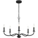 Abells Five Light Chandelier by Generation Lighting. Made from steel in a traditional style.