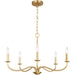 Abells Five Light Chandelier by Generation Lighting. Made from steel in a traditional style.