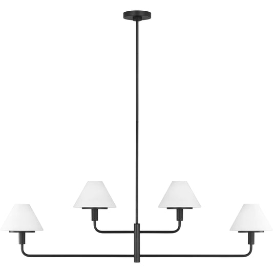 Mendota Four Light Chandelier by Generation Lighting. Made from steel in a unique style.