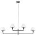 Mendota Four Light Chandelier by Generation Lighting. Made from steel in a traditional style.