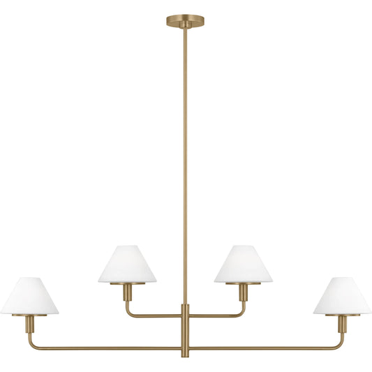 Mendota Four Light Chandelier by Generation Lighting. Made from steel in a unique style.