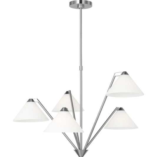 Werley Chandelier by Generation Lighting. Made from steel in a unique style.