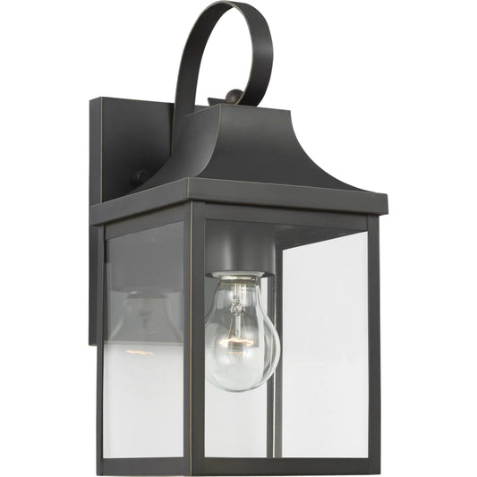 Say Brook One Light Small Lantern by Visual Comfort & Co. in antique bronze. Made from aluminum in a unique style.