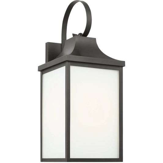 Say Brook One Light Medium Lantern by Visual Comfort & Co. in antique bronze. Made from aluminum in a unique style.