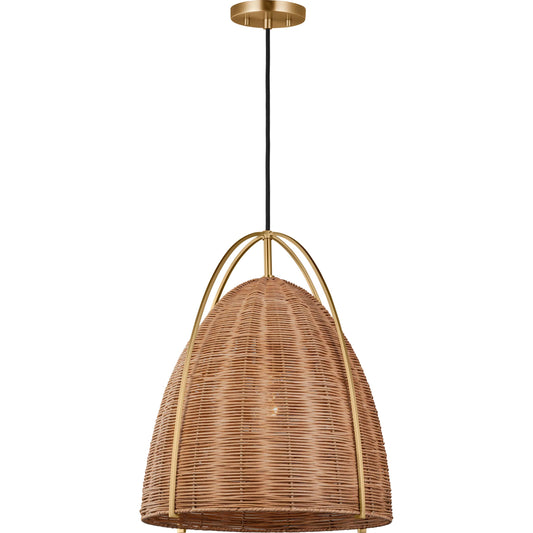 Norman Pendant by Visual Comfort & Co.. Made from rattan in a unique style.