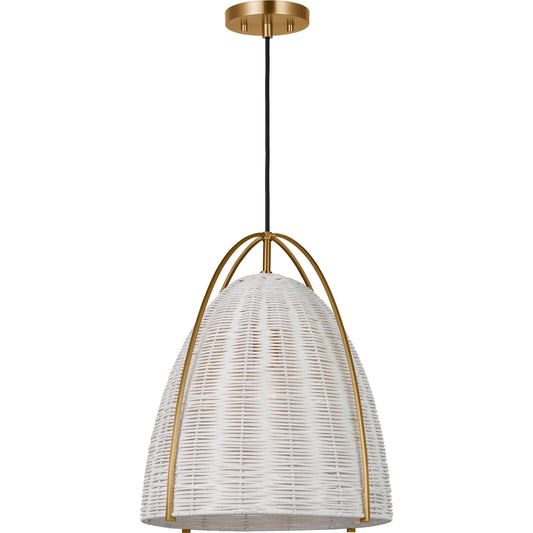Norman Pendant by Visual Comfort & Co.. Made from rattan in a unique style.