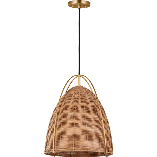 Norman Pendant by Visual Comfort & Co.. Made from rattan in a unique style.