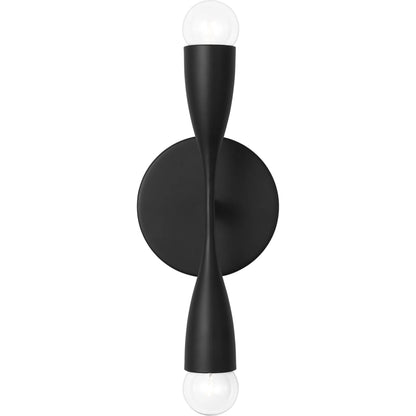 Maya Double Sconce by Generation Lighting. Made from steel in a transitional style.