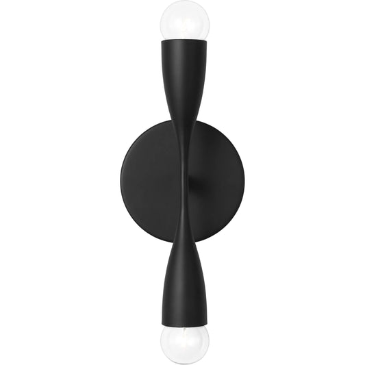 Maya Double Sconce by Generation Lighting. Made from steel in a unique style.