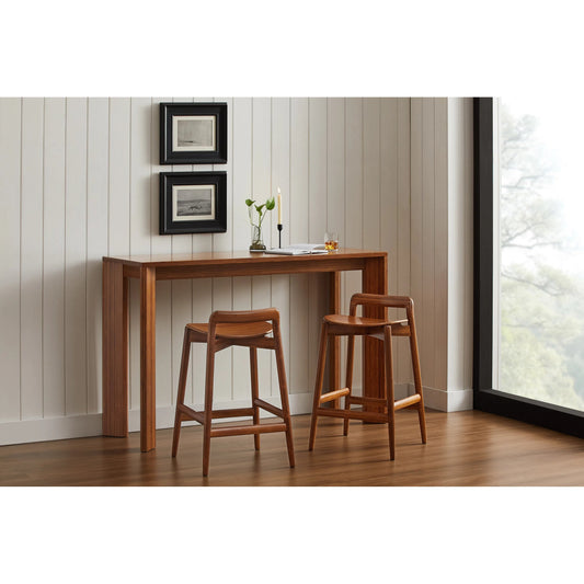 Linna Stool by Greenington in amber. Made from 100% solid moso bamboo in a rustic style.