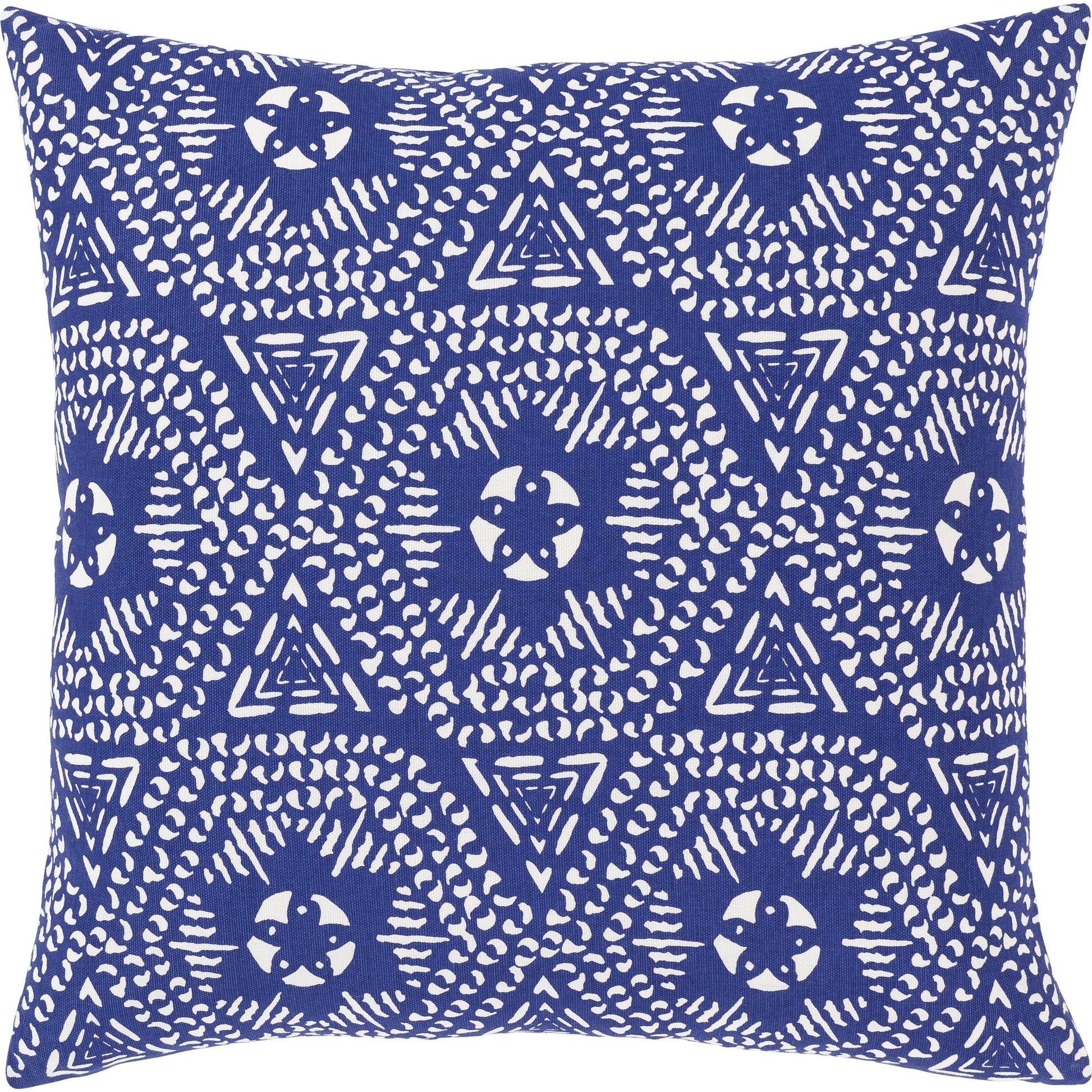 Global Blues Pillow - 31899 by Surya in dark blue, white. Made from 100% cotton in a eclectic & global style.