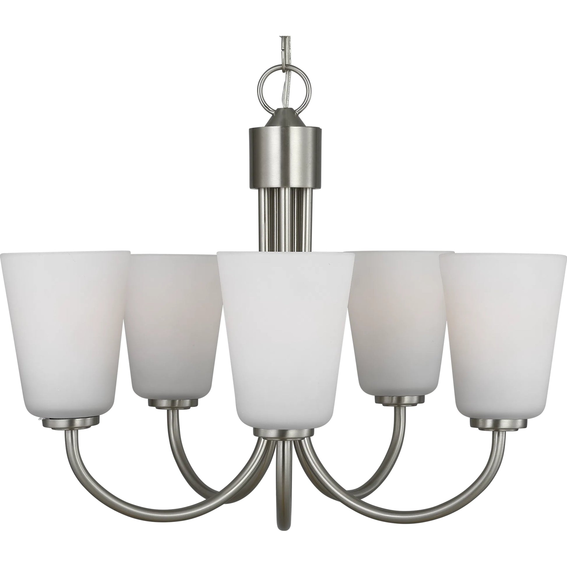 Miles Five Light Chandelier by Generation Lighting. Made from steel in a traditional style.