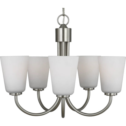 Miles Five Light Chandelier by Generation Lighting. Made from steel in a traditional style.