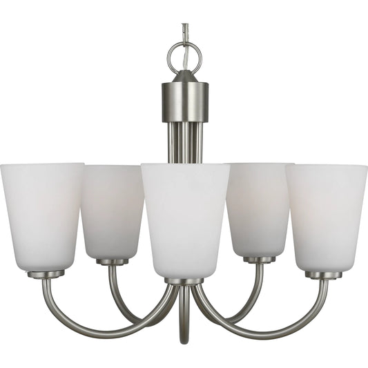 Miles Five Light Chandelier by Generation Lighting. Made from steel in a unique style.