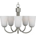 Miles Five Light Chandelier by Generation Lighting. Made from steel in a traditional style.