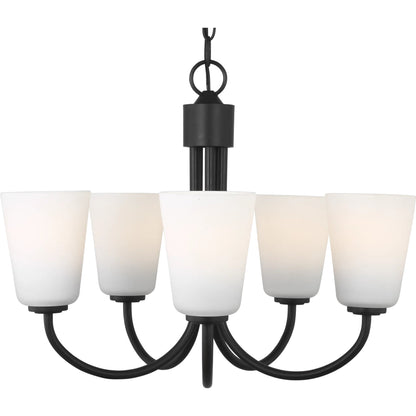 Miles Five Light Chandelier by Generation Lighting. Made from steel in a traditional style.