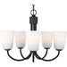 Miles Five Light Chandelier by Generation Lighting. Made from steel in a traditional style.
