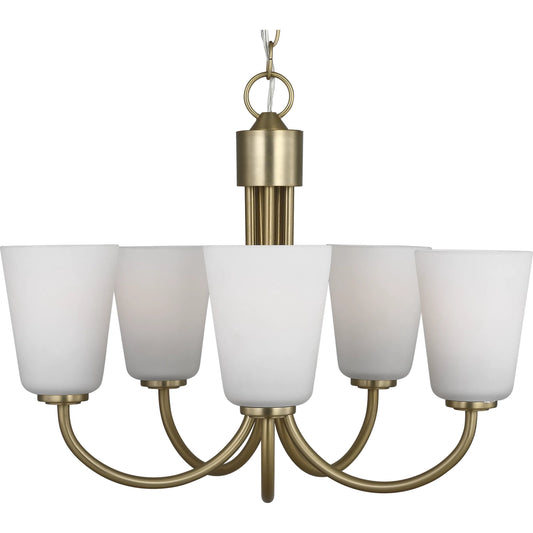 Miles Five Light Chandelier by Generation Lighting. Made from steel in a unique style.
